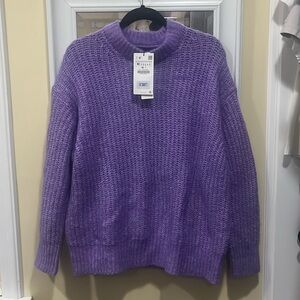 Zara Purple Crew Neck Sweater